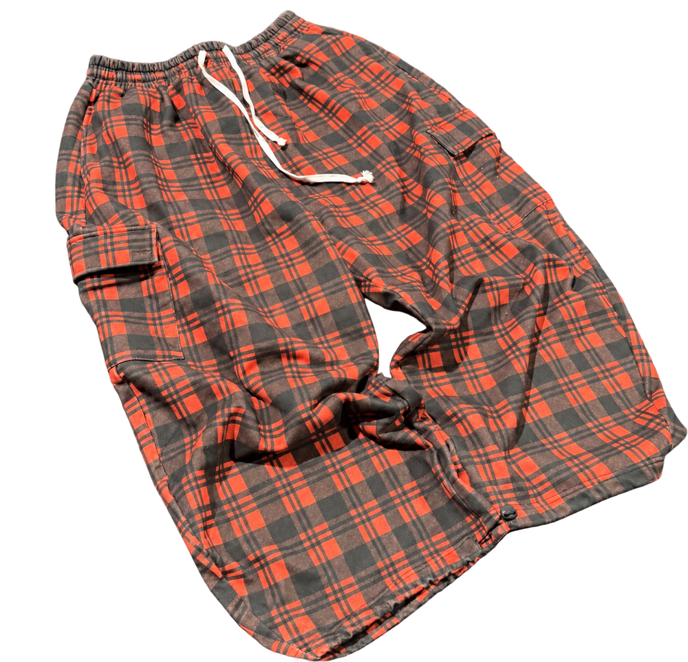 03's PLAID SWEATPANTS (RED)